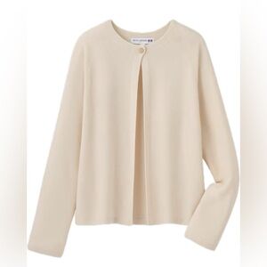 Ines de la Fressange 3D Knit Long Sleeve Cardigan